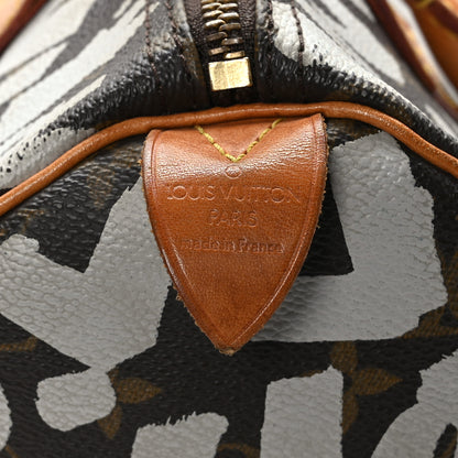 Louis Vuitton Monogram Graffiti Speedy 30 Silver 7 of 13