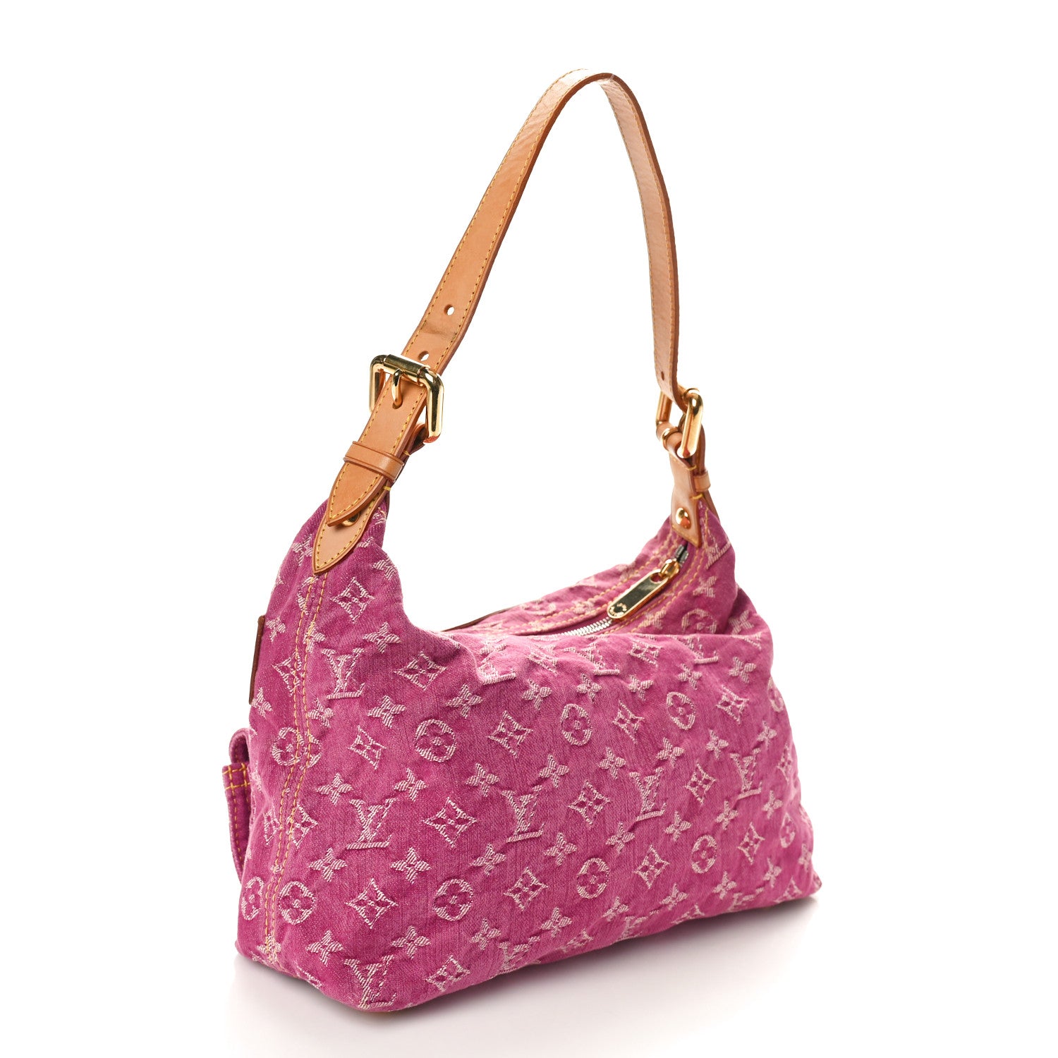 Louis Vuitton Denim Baggy PM Fuchsia 2 of 11
