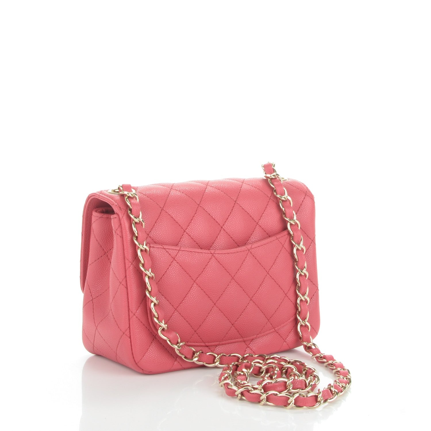 Chanel Caviar Quilted Mini Square Flap Dark Pink 3 of 7