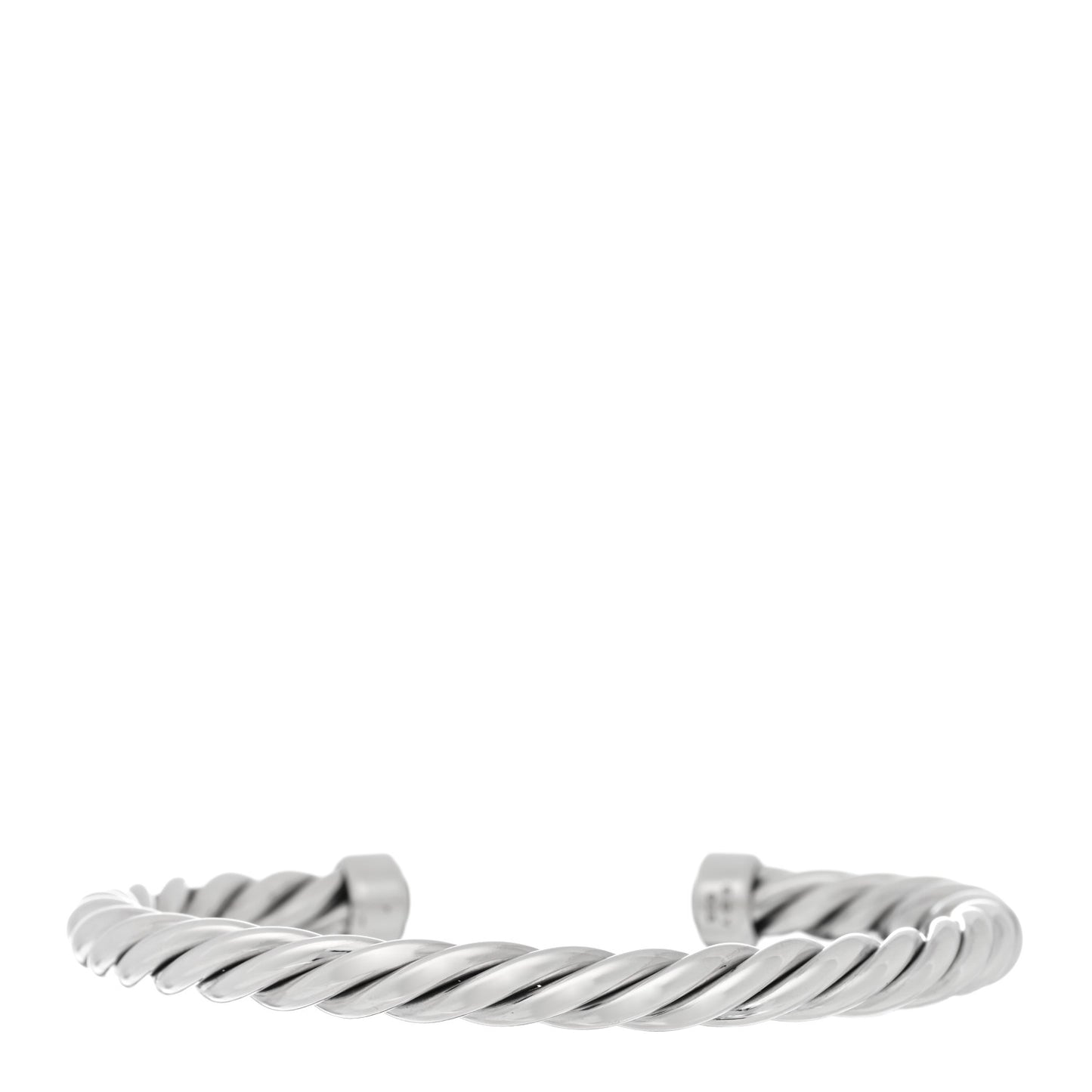 Sterling Silver Onyx 6mm Cable Classic Cuff Bracelet
