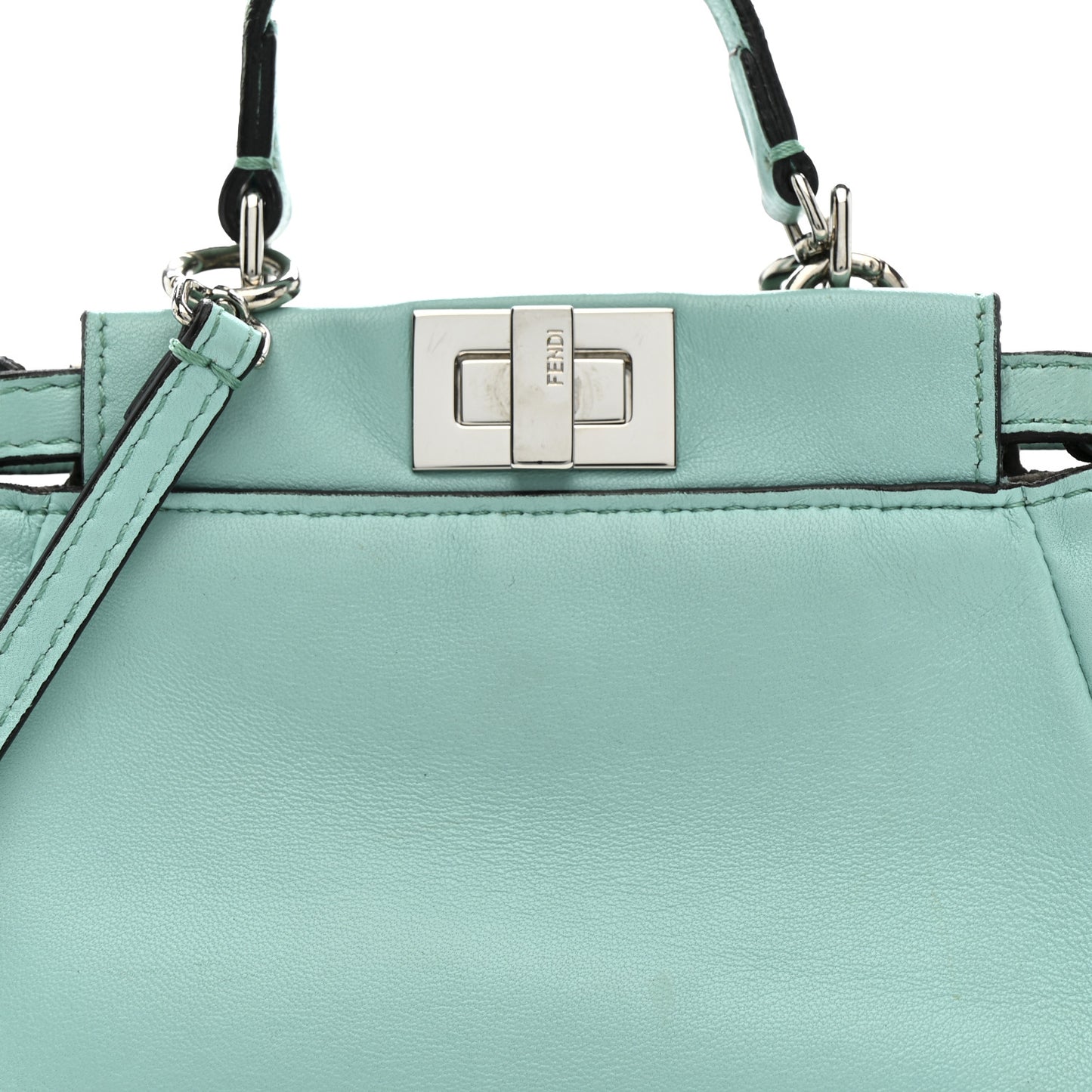 Shiny Nappa Micro Peekaboo Iconic Satchel Turchese Egiz Turchese Egiz