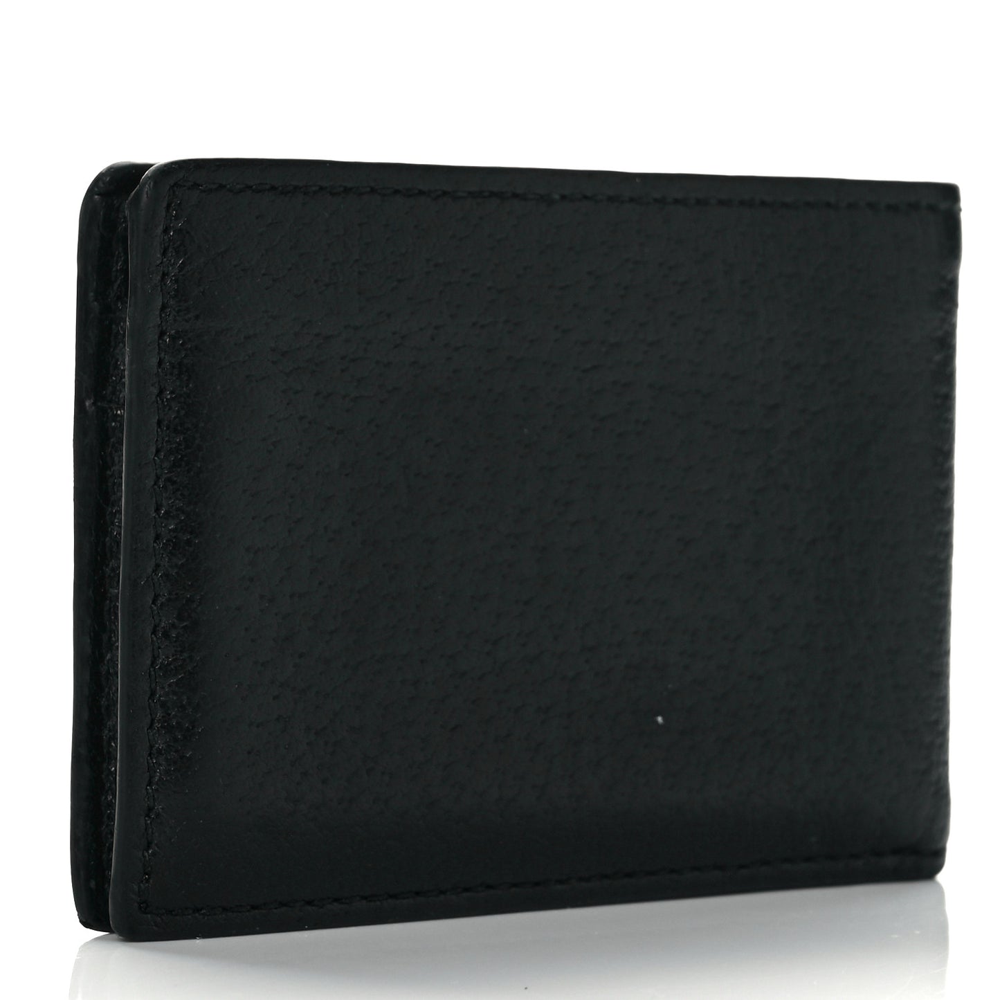 Calfskin Boar Effect GG Marmont Bi-Fold Wallet Black