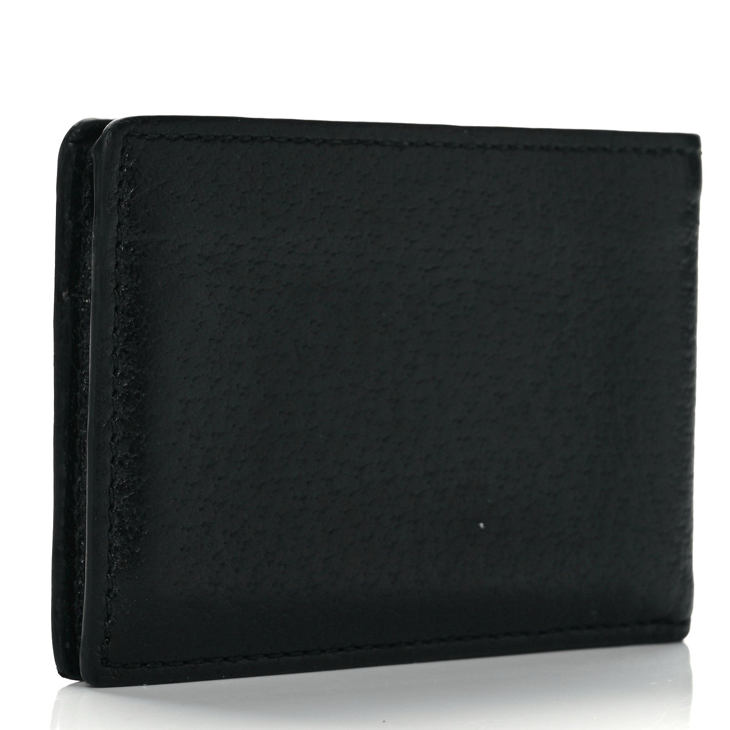 Gucci Calfskin Boar Effect GG Marmont Bi-Fold Wallet Black 3 of 8