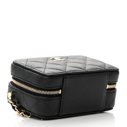 Chanel Caviar Quilted Small Top Handle Vanity Case Black 4 of 11