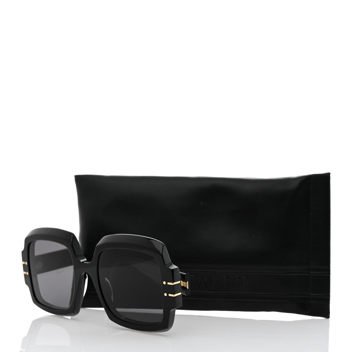 Christian Dior Acetate Diorsignature S1U Square Sunglasses Black 9 of 9