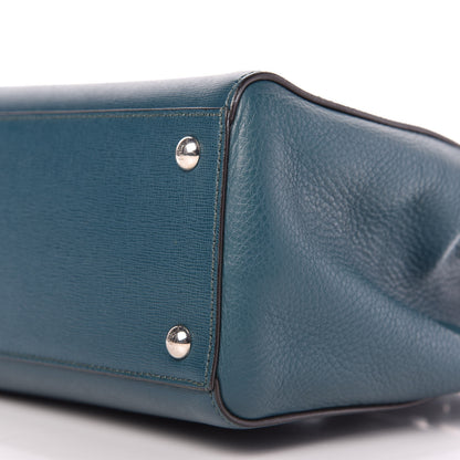 Fendi Vitello Elite Petite 2Jours Tote Oceano 7 of 10
