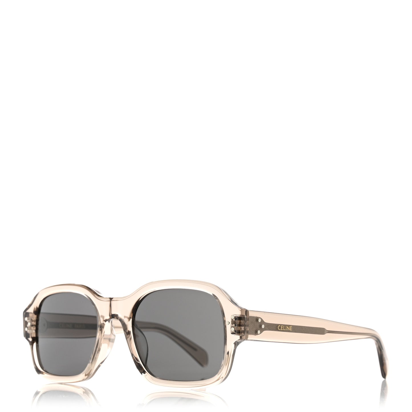 Acetate Square Sunglasses CL40266U Beige Smoke
