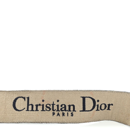 Christian Dior Canvas Embroidered Shoulder Strap Blue 3 of 13