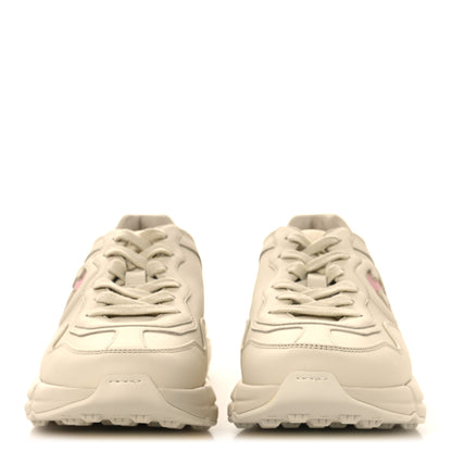 Gucci Dali Soft Calfskin Cut Out Interlocking G Womens Rhyton Sneakers 38.5 Ivoire Wild Rose 3 of 10