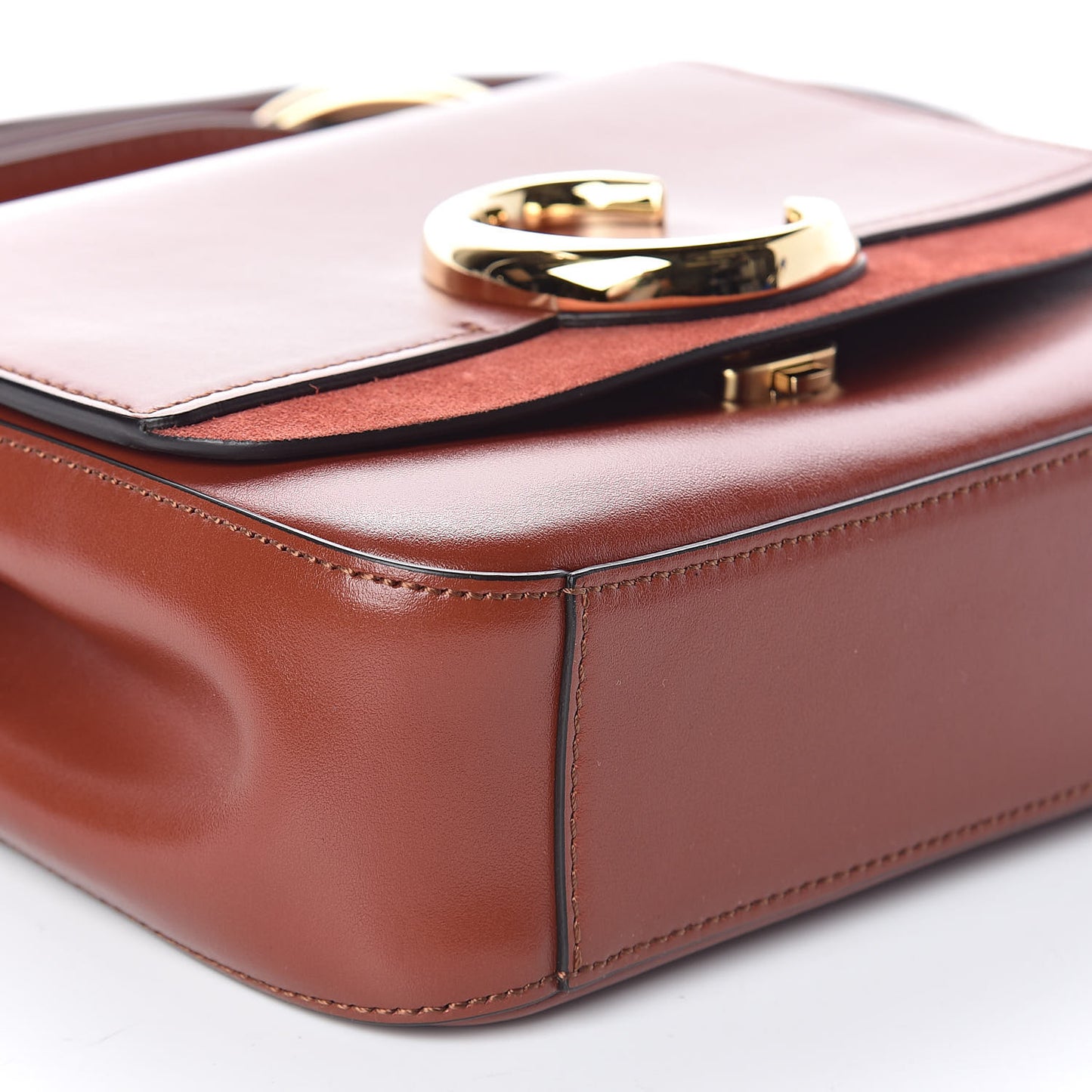 Calfskin Small C Double Carry Sepia Brown