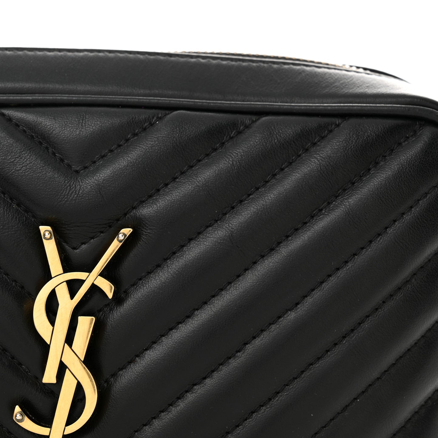 Calfskin Matelasse Monogram Lou Camera Bag Black