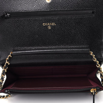 Chanel Caviar Quilted Wallet On Chain WOC Black 3 of 4