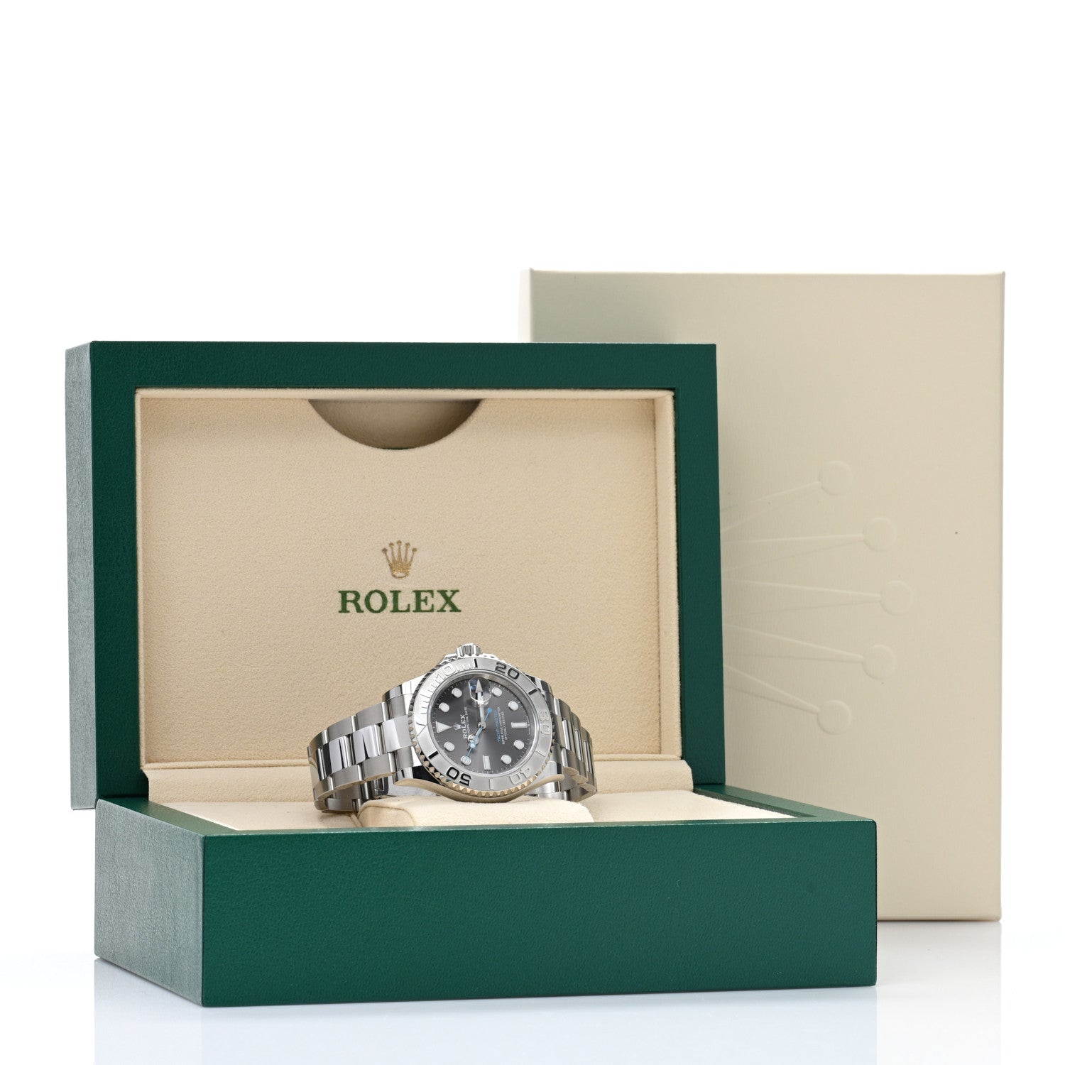 Rolex Stainless Steel Platinum 40mm Oyster Perpetual Date Yacht-Master Watch Slate 126622 5 of 5