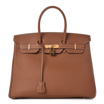 Hermes Togo Birkin 35 Gold 1 of 32