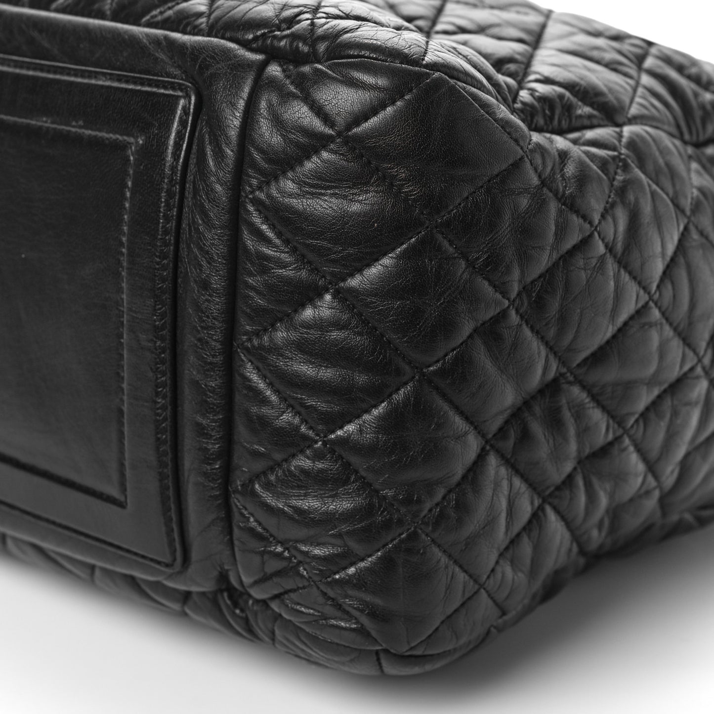Lambskin Coco Cocoon Bowler Black