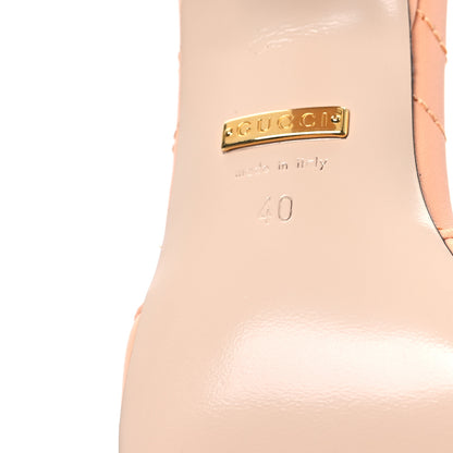 Gucci Nappa Matelasse GG Marmont 75mm Slide Sandals 40 Peachy Chic 6 of 8