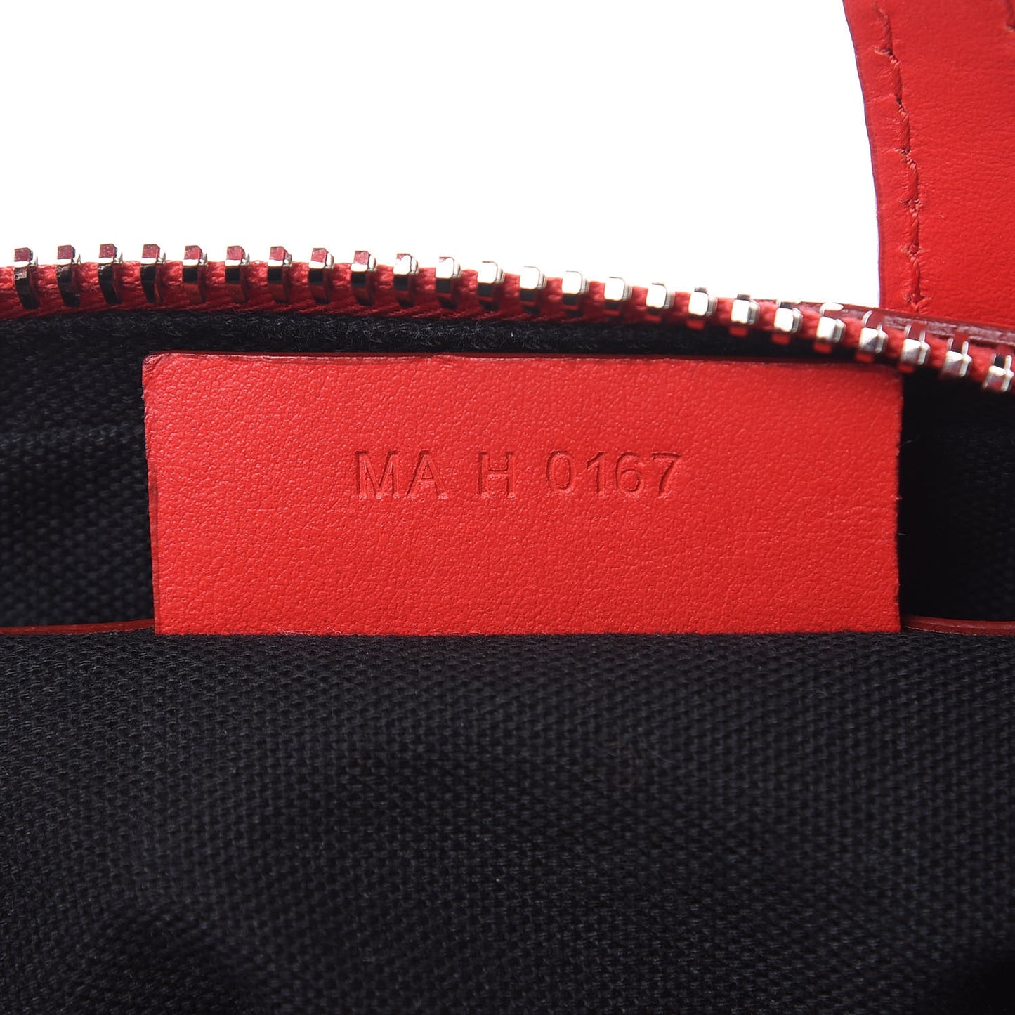 Calfskin Micro Nightingale Logo Strap Red
