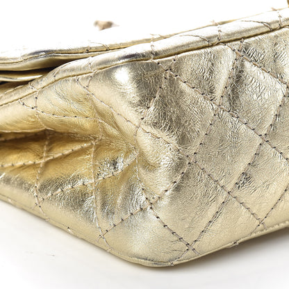 Chanel Metallic Aged Calfskin Quilted 2.55 Reissue 225 Flap Gold 6 of 14