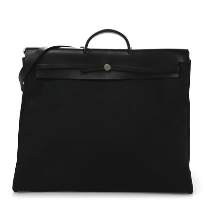 Hermes Toile Vache Hunter Herbag 50 Black 1 of 9
