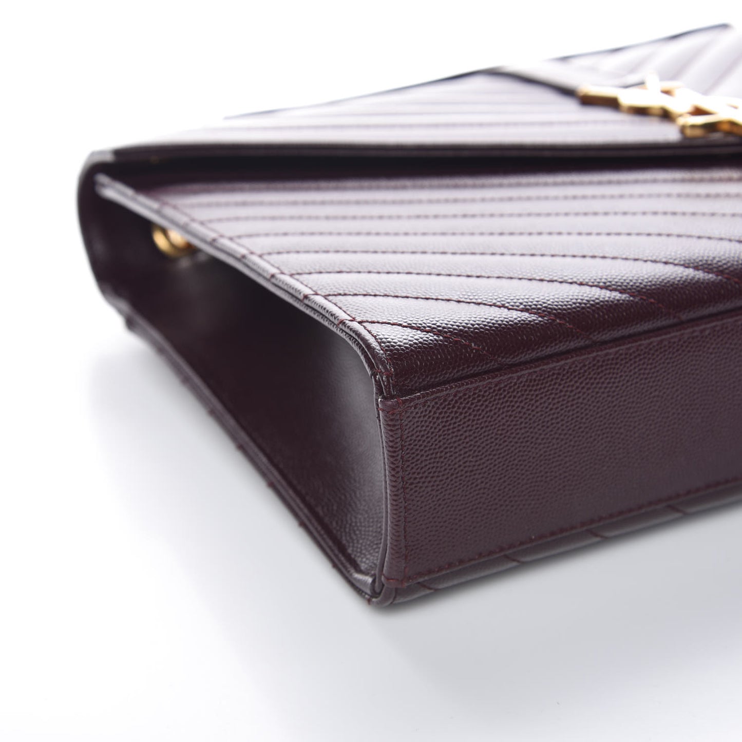 Grain De Poudre Matelasse Chevron Large Monogram Satchel Rouge Legion