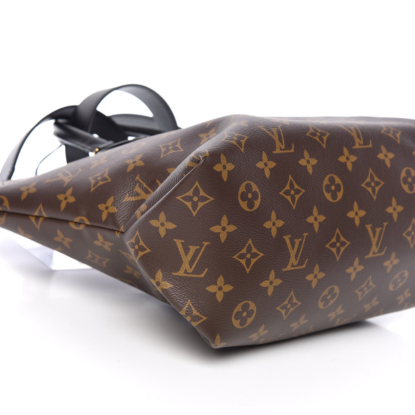 Monogram Flower Zipped Tote MM Black