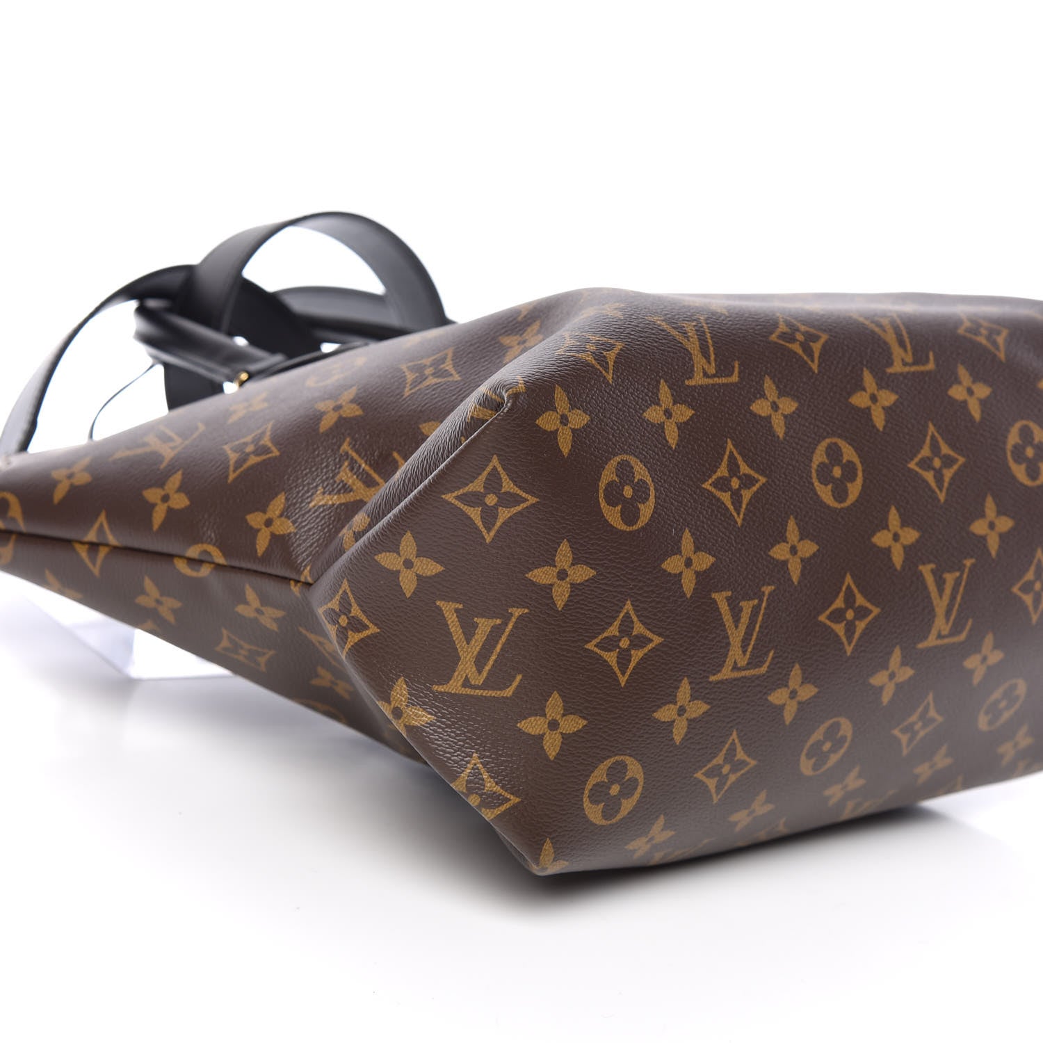 Louis Vuitton Monogram Flower Zipped Tote MM Black 10 of 11