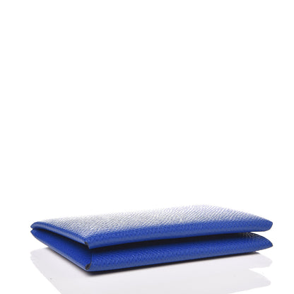 Hermes Epsom Calvi Card Case Bleu Royal 4 of 8