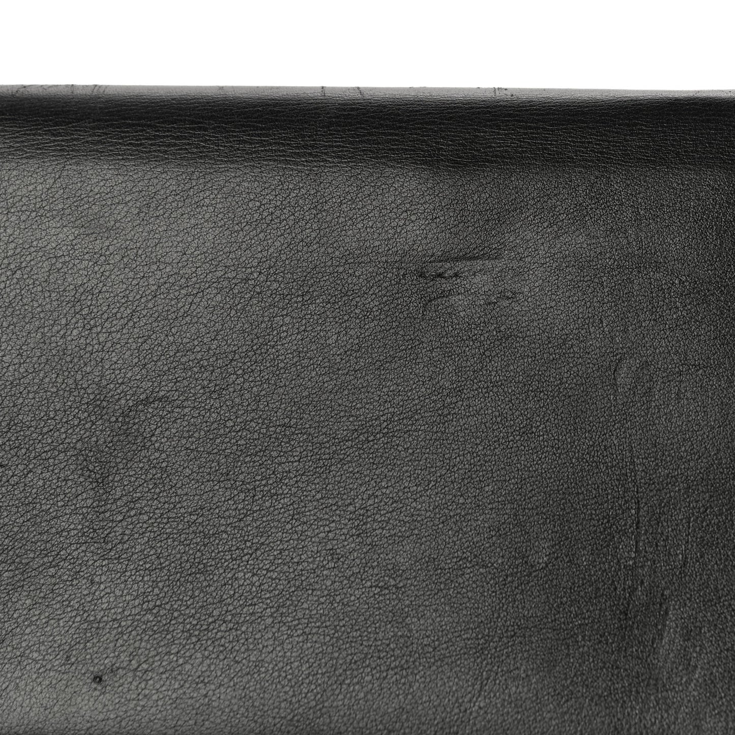 Calfskin Heart Studded Monogram Chain Wallet Black