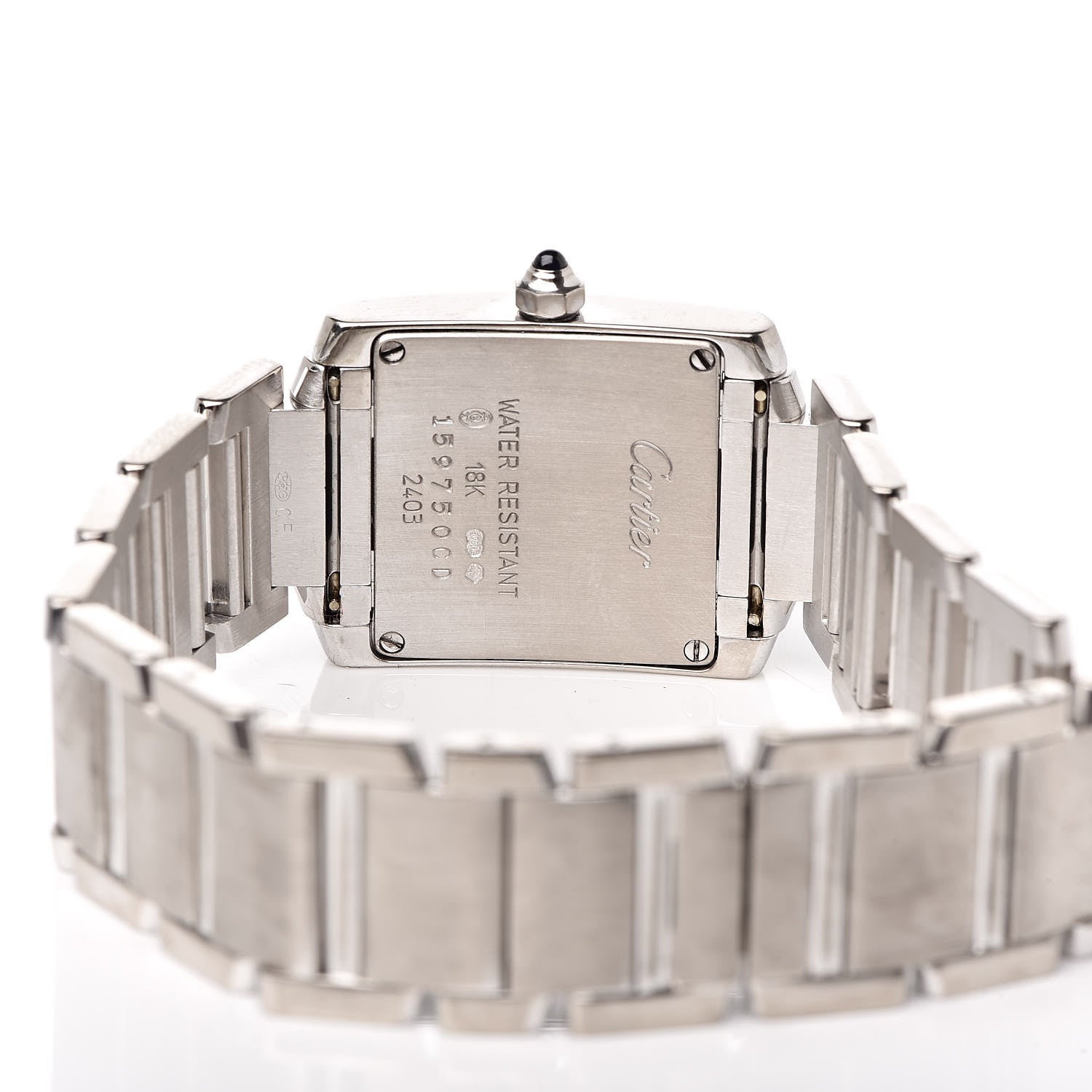 Cartier 18K White Gold 20mm Tank Francaise Quartz Watch 5 of 6