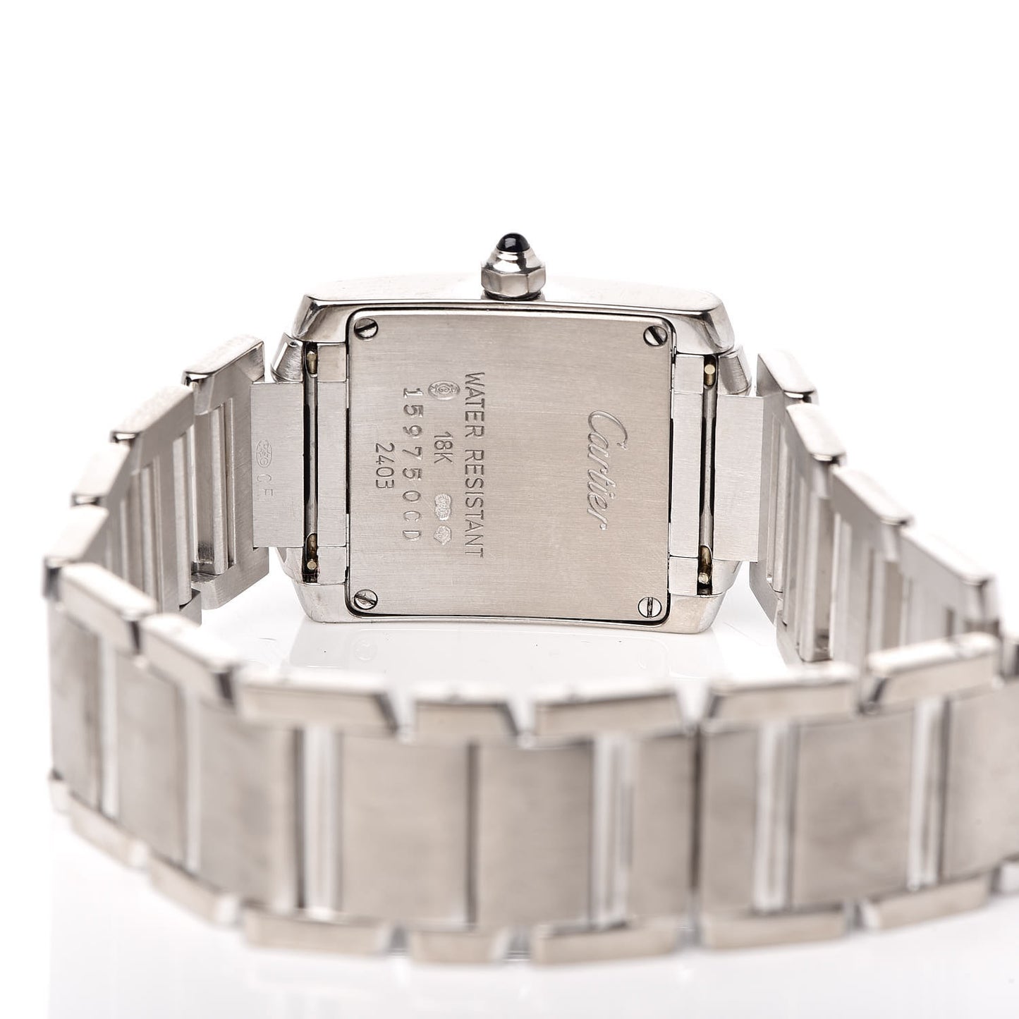 18K White Gold 20mm Tank Francaise Quartz Watch