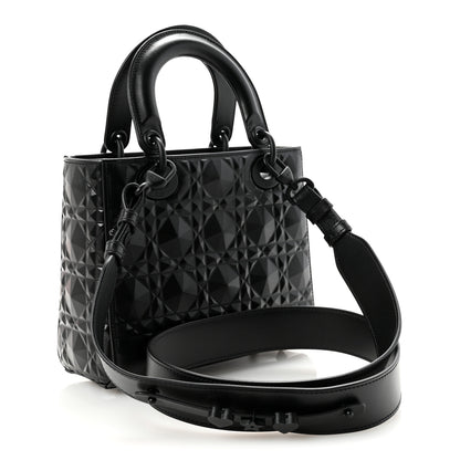 Christian Dior Calfskin Cannage Diamond Small My ABCDior Lady Dior Black 3 of 9