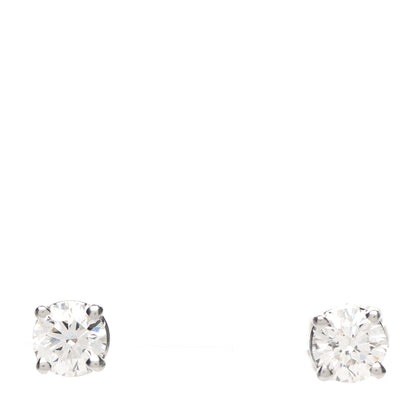 Tiffany Platinum Diamond .62ctw Solitaire Earrings 1 of 4