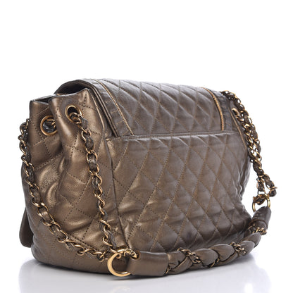 Chanel Metallic Calfskin Quilted Istanbul Accordion Flap Gold 3 of 9