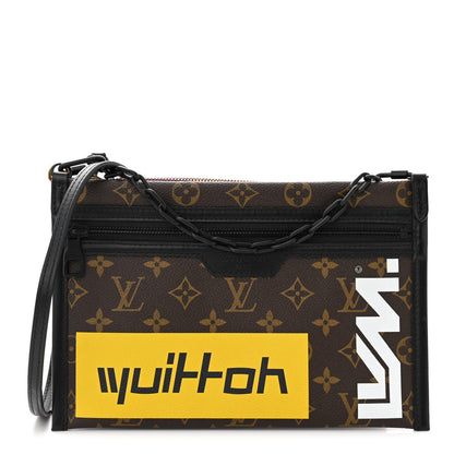 Louis Vuitton LOUIS VUITTON Monogram Double Flat Messenger Marron 1 of 10