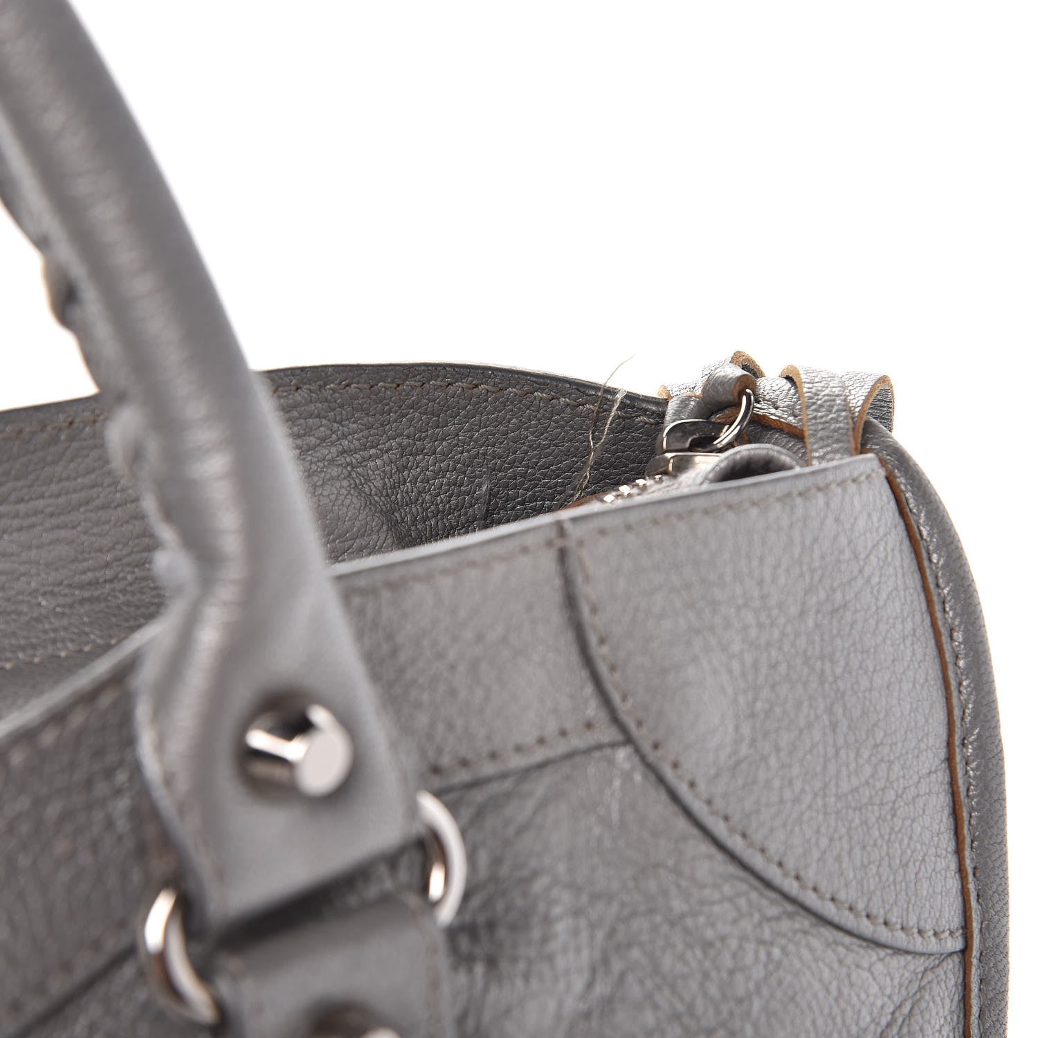 Balenciaga Pearlescent Goatskin Classic Palladium Hardware City Gris Gris Light 11 of 11