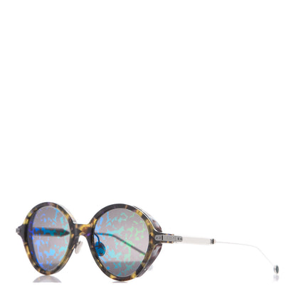 Christian Dior Acetate Leaf Print Umbrage Round Sunglasses Green Foliage 1 of 8