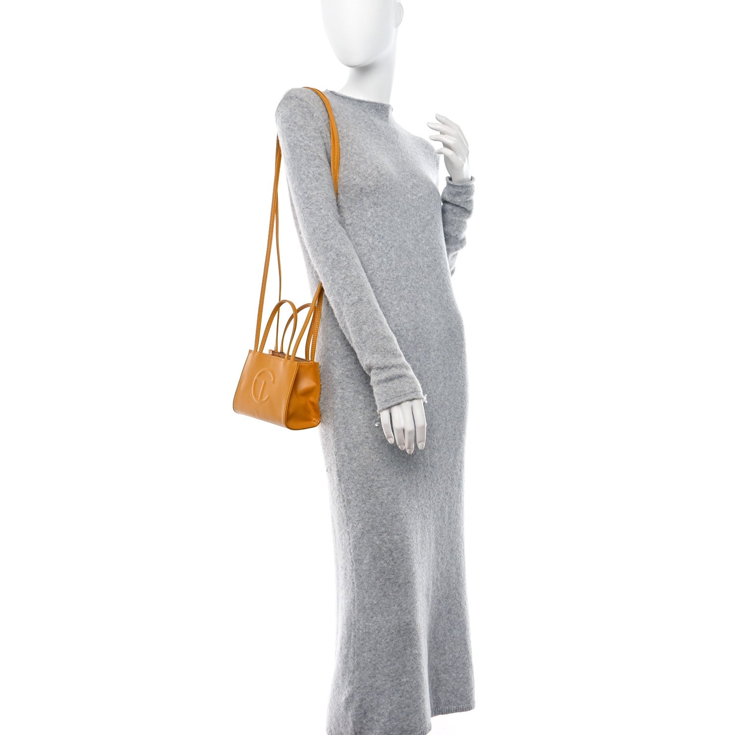 Telfar Vegan Leather Small Shopping Bag Mustard 2 of 11