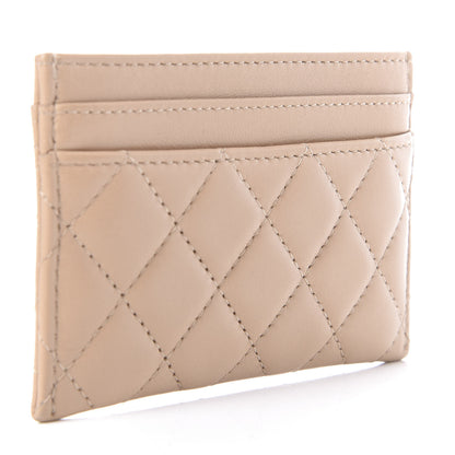 Chanel Lambskin Quilted Boy Card Holder Beige 3 of 8