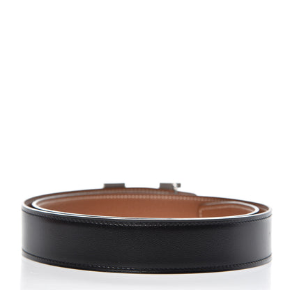 Hermes Box Togo 32mm H Belt 80 Black Gold 3 of 6