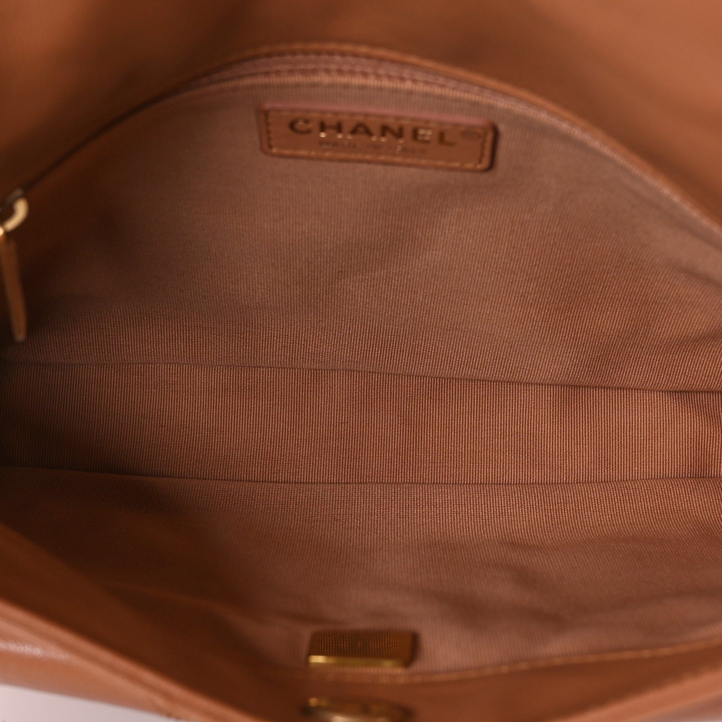 Shiny Calfskin Quilted Small Supple Twins Hobo Bag Brown