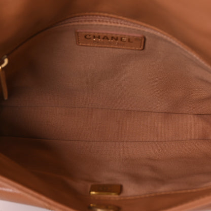 Chanel Shiny Calfskin Quilted Small Supple Twins Hobo Bag Brown 5 of 10