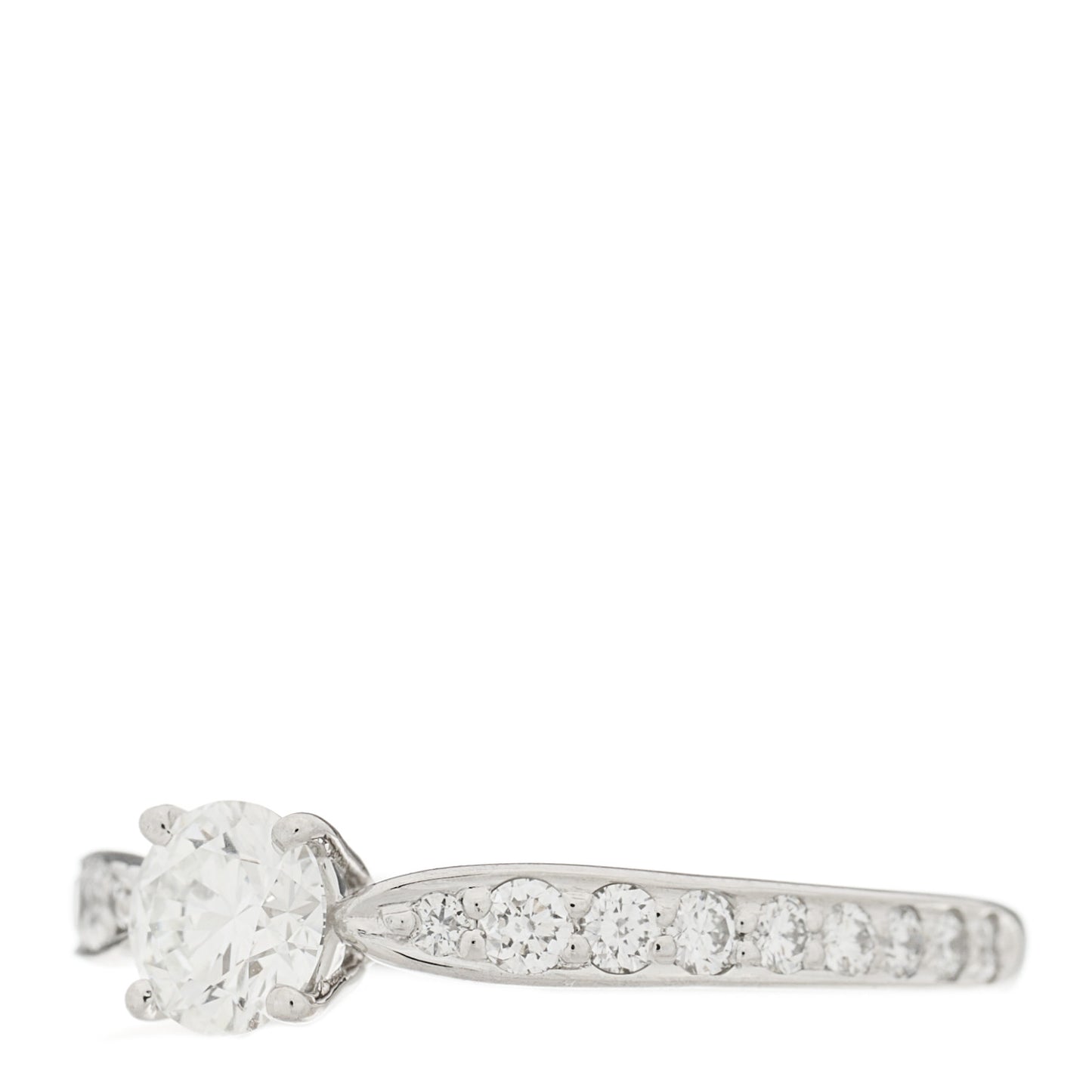 Platinum Diamond .32ct Round Brilliant Harmony Engagement Ring 48 4.5