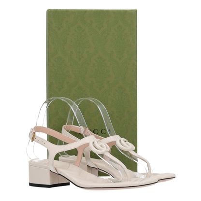Gucci Nappa Matelasse Double G 35mm Thong Sandals 38 Mystic White 10 of 10