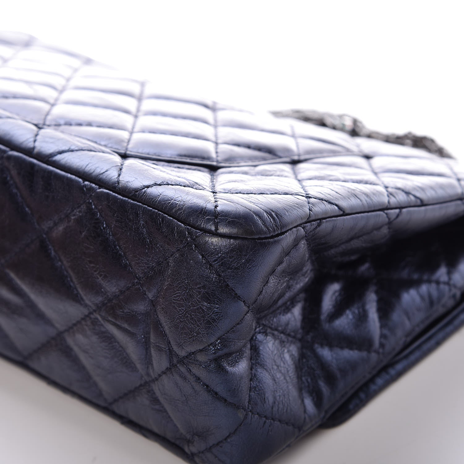 Chanel Metallic Aged Calfskin 2.55 Reissue Flap 227 Blue 10 of 11