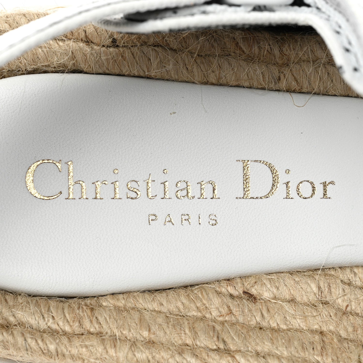 Christian Dior Technical Knit Jute Dioract 10mm Sandals 38 White Black 7 of 10