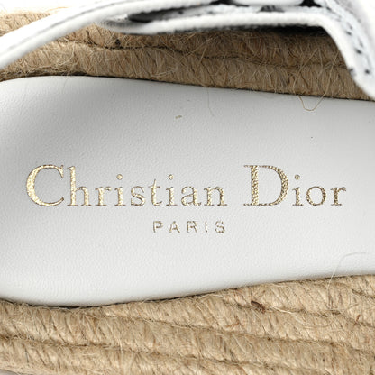 Christian Dior Technical Knit Jute Dioract 10mm Sandals 38 White Black 7 of 10