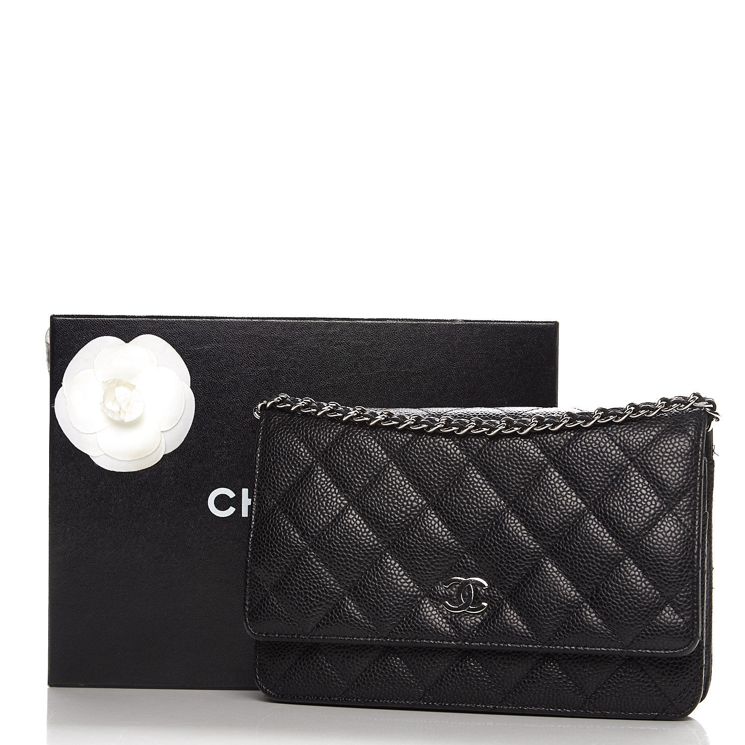 Chanel Caviar Quilted Wallet On Chain WOC Black 9 of 9