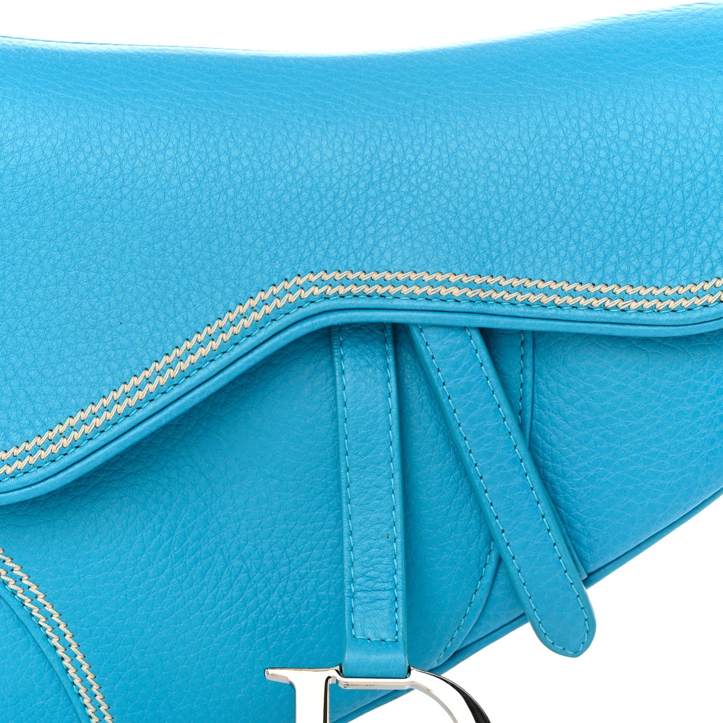 Calfskin Saddle Bag Turquoise