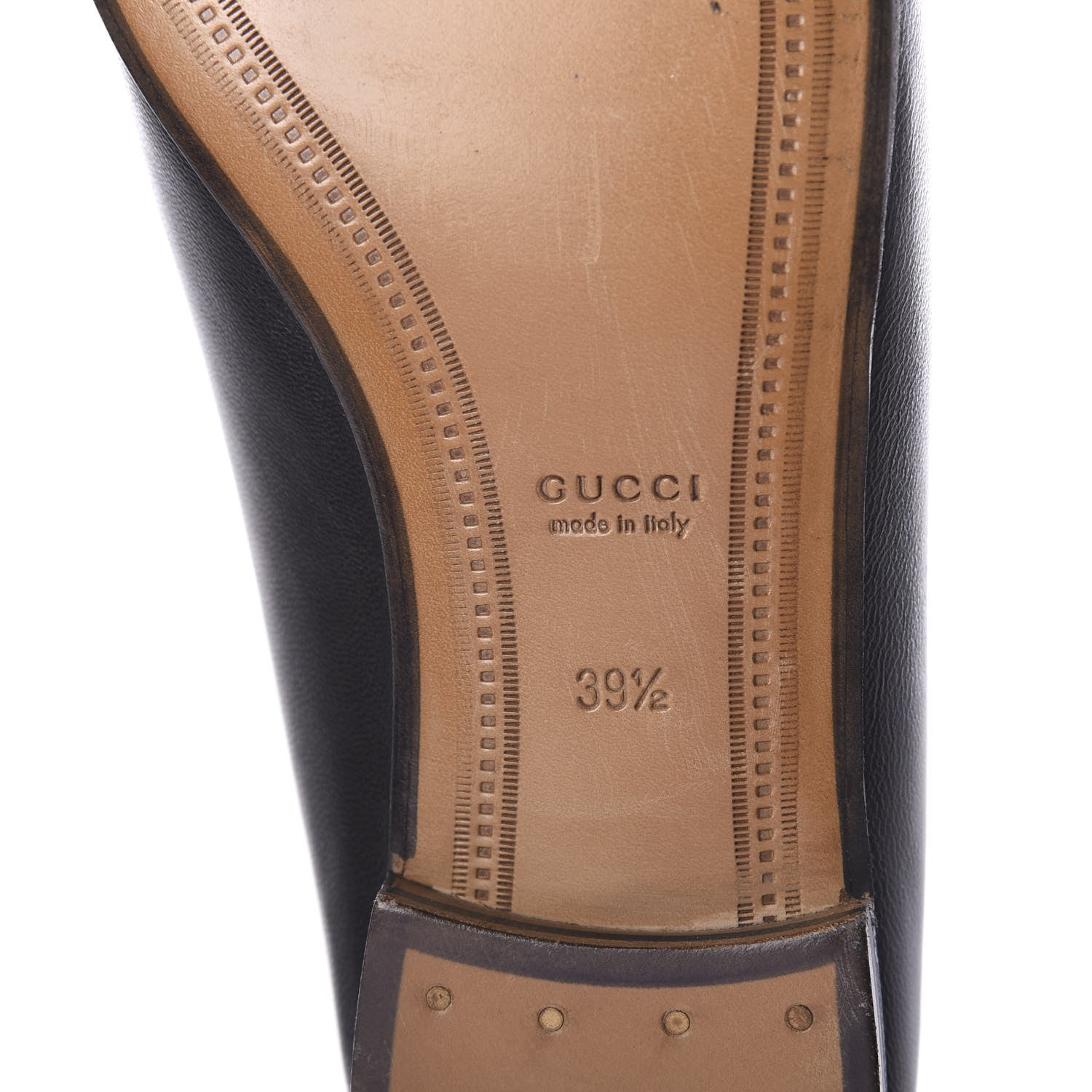 Gucci Lambskin Womens Brixton Horsebit Loafers 39.5 Black 6 of 7