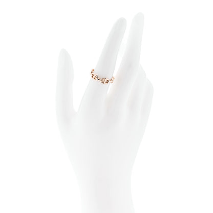 Hermes 18K Rose Gold PM Chaine d'Ancre Enchainee Ring 54 7 2 of 8